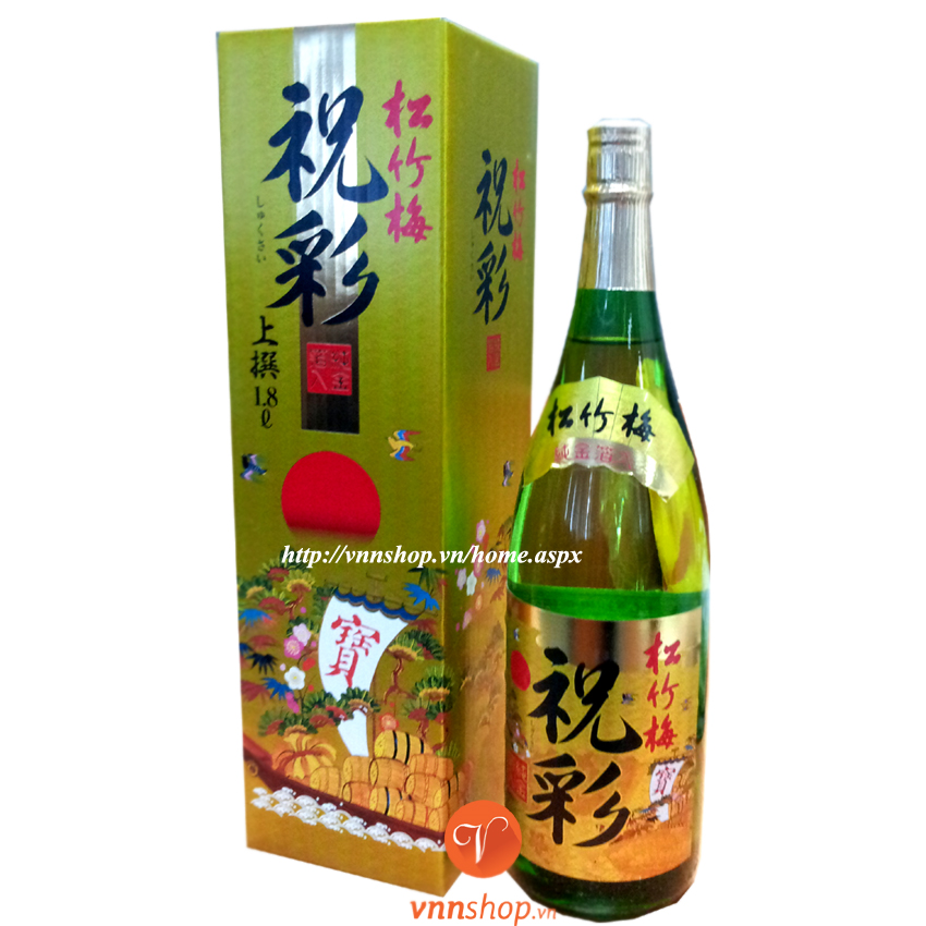 Rượu Sake Vảy vàng (vỏ giấy vàng), 1.8l