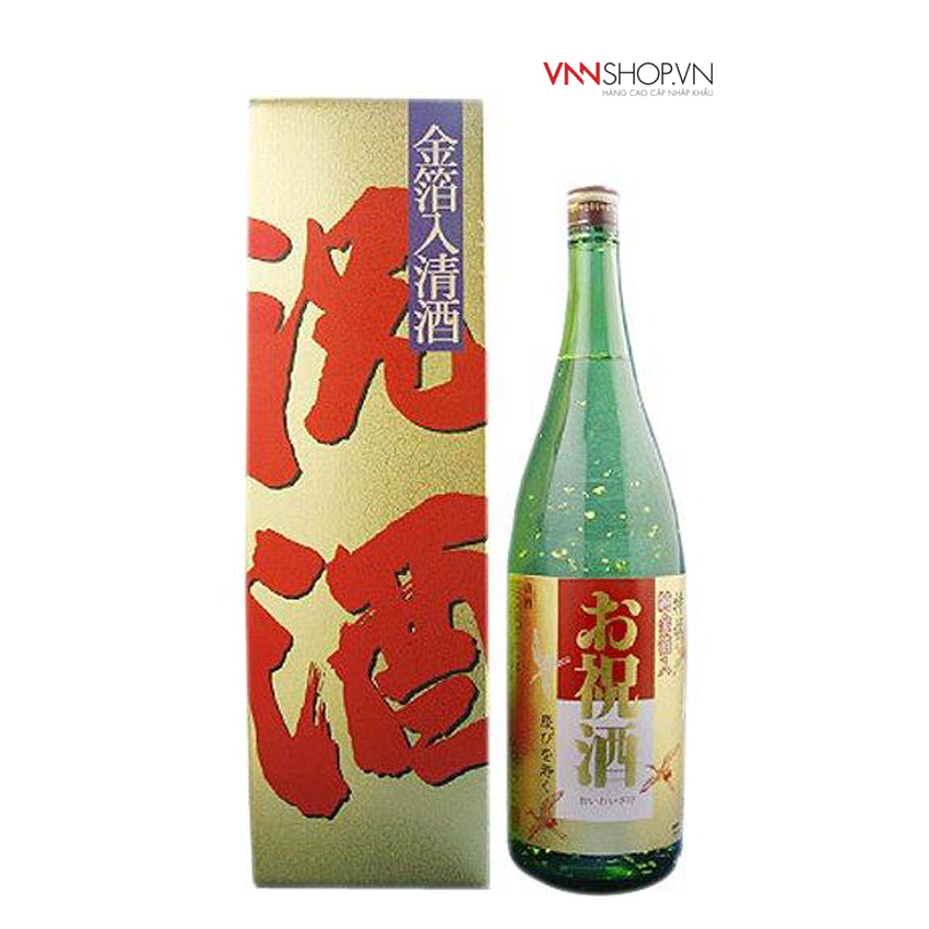Rượu Sake vảy vàng (hình chim hạc trắng), 1.8l