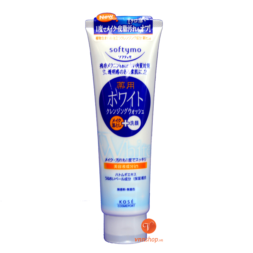 Sữa rửa mặt Kose Softymo - white (Nhật Bản) 
