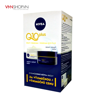 Bộ 2 hộp kem dưỡng da chống nhăn Nivea Q10 Plus (Ngày & Đêm), 50ml x 2