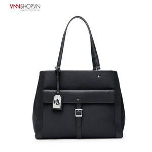 Túi xách nữ Ralph Lauren mầu đen, trang trí móc khóa ( dáng rộng )