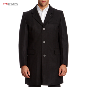 Áo khoác dạ nam Vince Camuto cổ vest, mầu đen