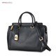 Túi xách nữ Ralph Lauren mầu đen, logo dập nổi mầu vàng